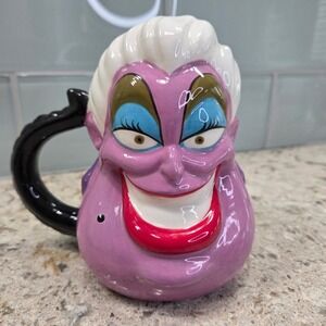 Disney Ursula The Little Mermaid Sculpted Ceramic Mug Bioworld Purple